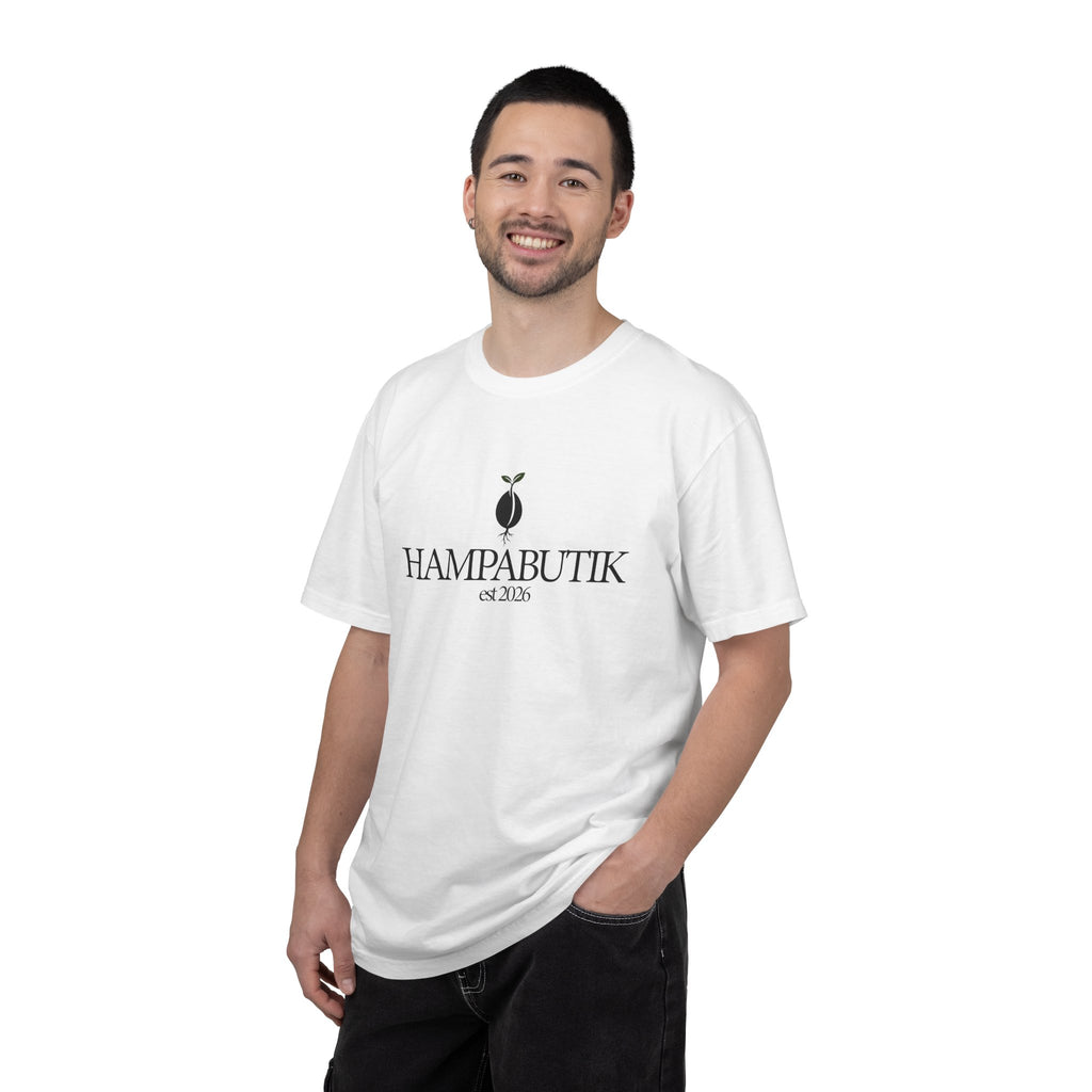 Hampabutik Logo T‑Shirt — 'HAMPABUTIK est 2025' Minimalist Cotton Tee