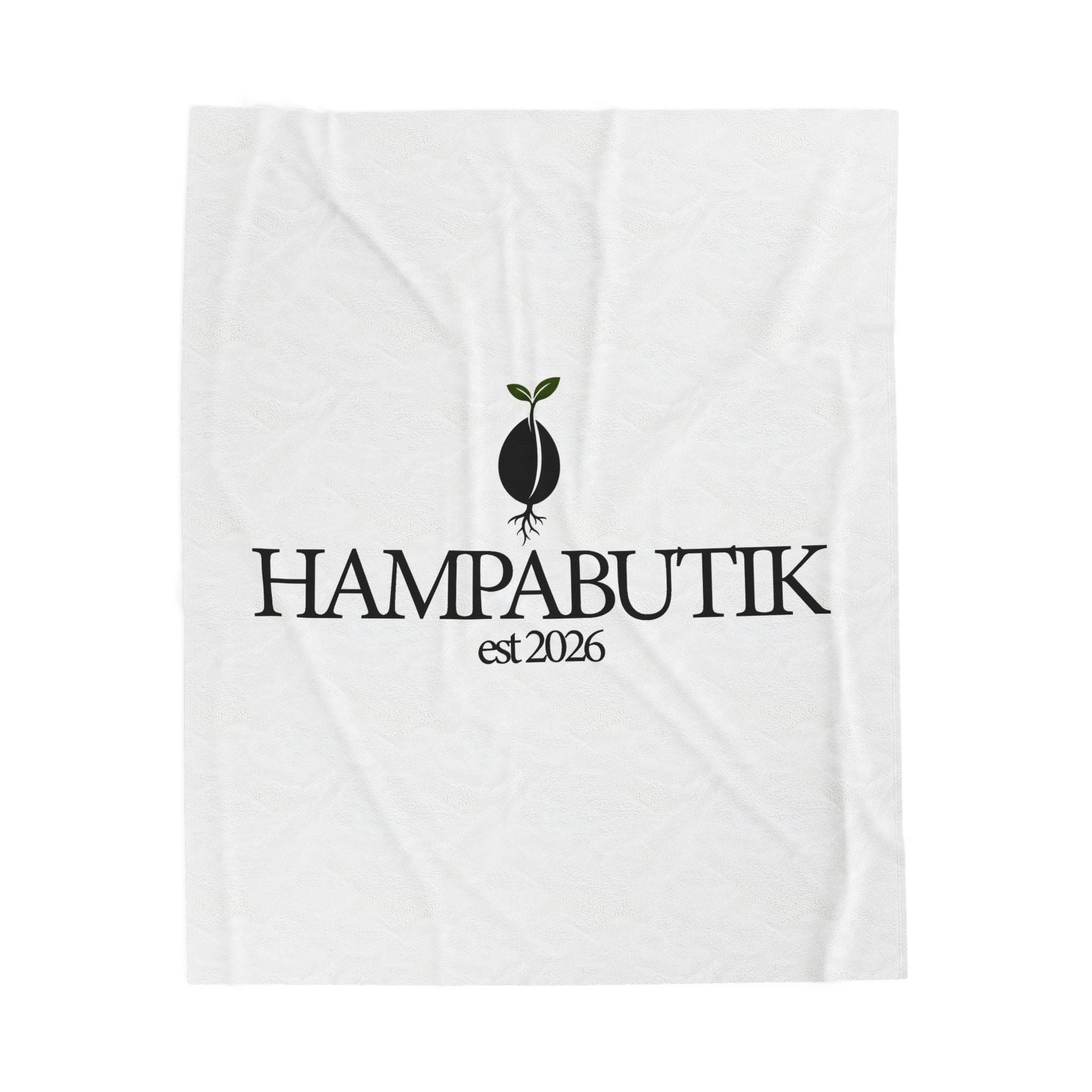 Plush Blanket - HAMPABUTIK Logo Throw (est. 2026)