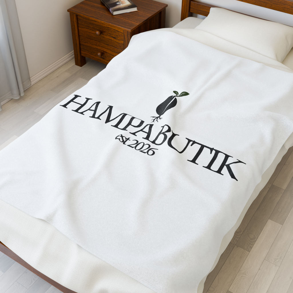 Plush Blanket - HAMPABUTIK Logo Throw (est. 2026)